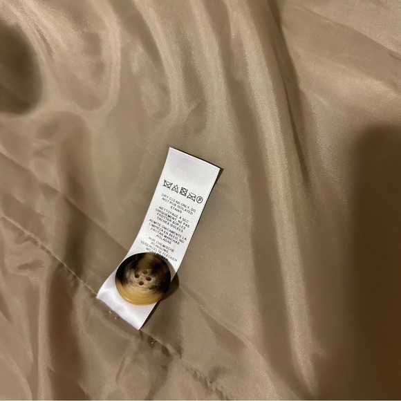 ASOS NEW CREAM TANNED TRENCH COAT SIZE 4 WITH BELT AND SIDED POCKETS - Picture 11 of 12